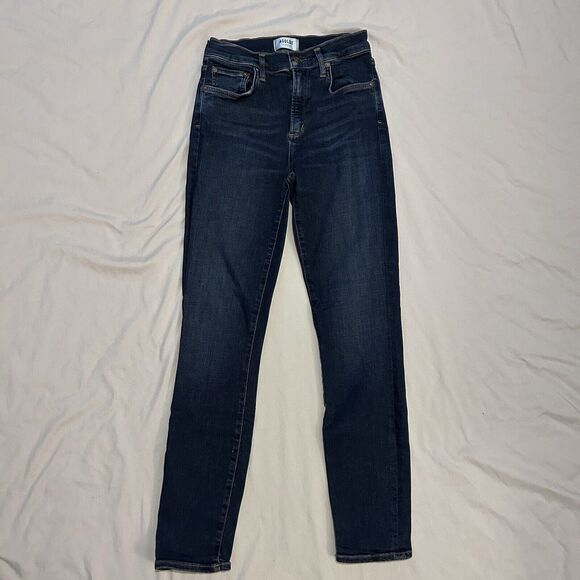 AGOLDE Sophie High Rise Skinny in Chamberlain dark size 28 - Picture 1 of 9